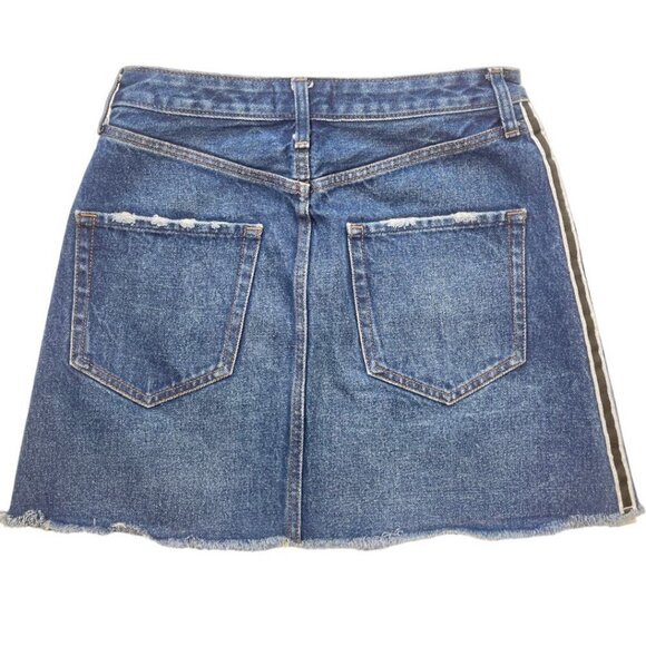 ABERCROMBIE & FITCH‎ Vintage A-Line Skirt Size 27/4 Mini Distressed Blue Denim - Picture 15 of 15